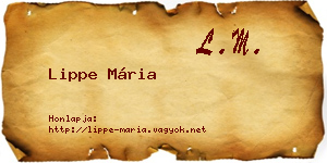 Lippe Mária névjegykártya