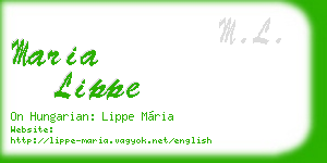 maria lippe business card